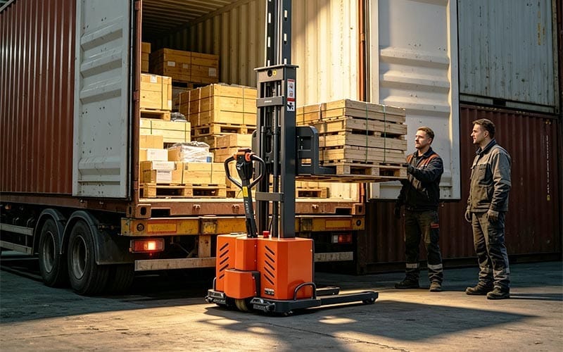 electric forklift operation in distribution center electric forklift operation in distribution center