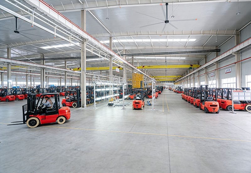 modern clean machinery production workshop