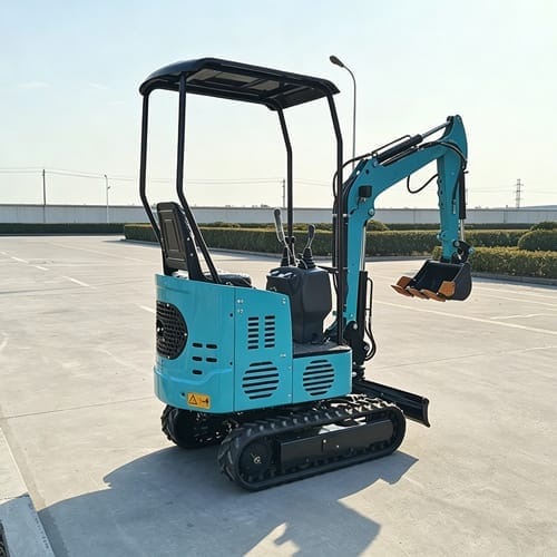 1.2 ton mini excavator front angle outdoor CSGW-12K Mini Excavator - Image 3