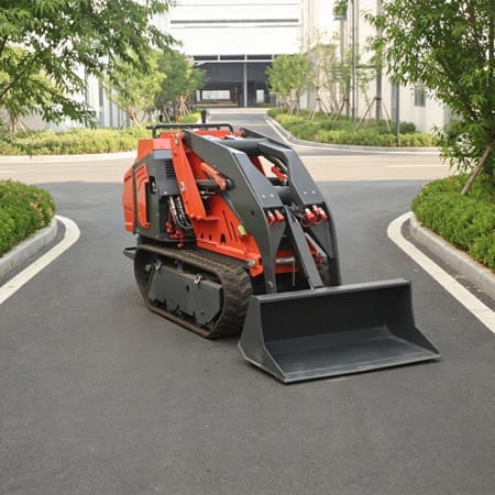 csgl c1200 skid steer track loader front bucket CSGL-C1200 Compact Track Loader - Image 2