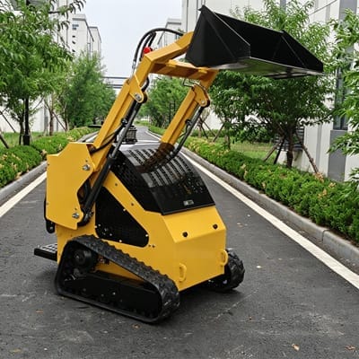 csgl t480 stand on mini skid steer rear view CSGL-T480 Mini Track Loader - Image 4