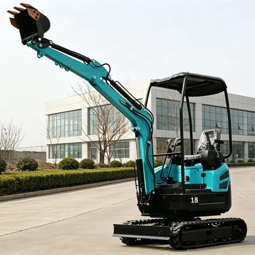 csgw 18k 1.8 ton compact excavator front angle CSGW-18K Mini Excavator - Image 2