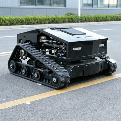 csj hb800 tracked slope mower outdoor operation CSJ-HB800 Crawler Lawn Mower - Image 4