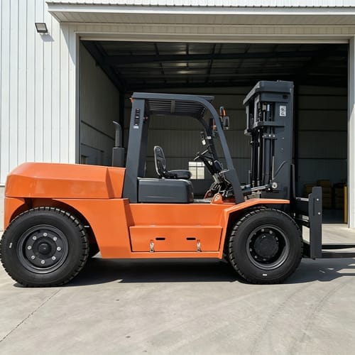 csqd 100 10 ton heavy duty diesel forklift side CSQD-100 Diesel 10Ton Forklift Truck - Image 4