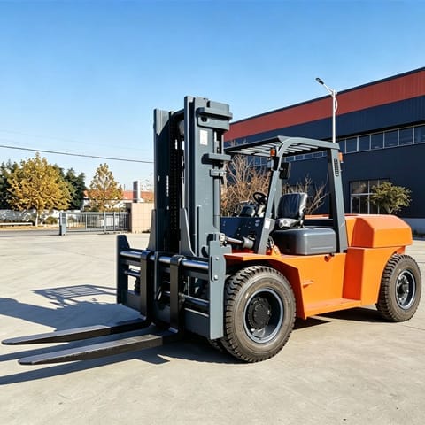 csqd 100 10t diesel counterbalance forklift mast CSQD-100 Diesel 10Ton Forklift Truck - Image 3