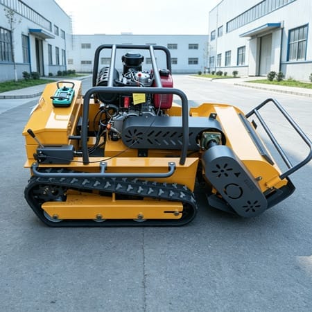 stand on tracked brush cutter side profile CSJ-LJ1000 Crawler Lawn Mower - Image 2