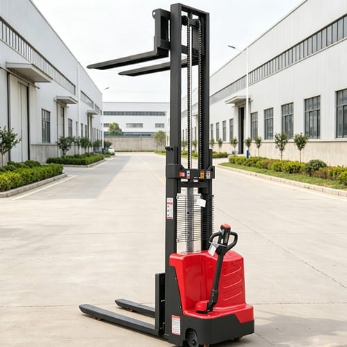 walkie pallet stacker lifting operation warehouse CSHF-B15 Walkie Electric Stacker - Image 3