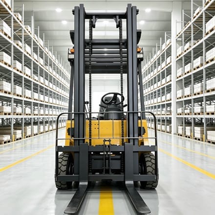 1.0 ton electric forklift mast front view CSAK-10 1.0Ton Electric Forklift - Image 2